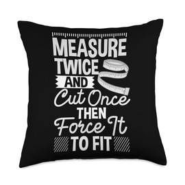 Measure Tape Tools Scale Measuring Throw Pillow, 18x18, Multicolor