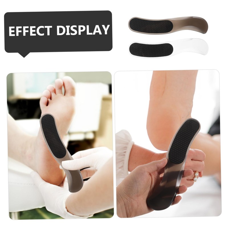 Gatuida 2Pcs Ergonomic Callus Remover Foot Scrubber for Smooth Feet