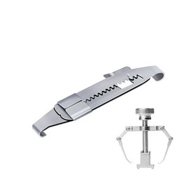 1Set Silver Ingrown Toenail Lifter, Toe Nail Correction Buckle, 17 to 22mm Adjustable Stainless Steel Toenail Corrector Pedicure Paronychia Correction Tool Nail Tools