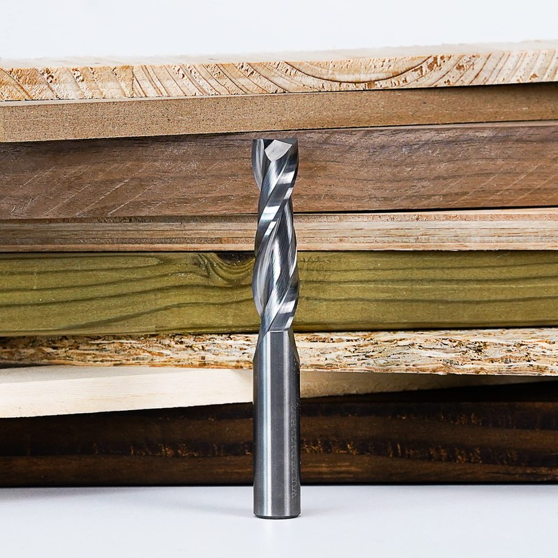 SpeTool Upcut Spiral Router Bits Extra Long (4 inch) with