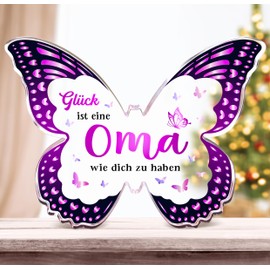 Joyvado Grandma Gift, Gift for Grandma, Grandma Butterfly Acrylic Decoration - Meaningful Gift for Grandma for Mother's Day Birthday Christmas