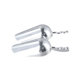 2pcs Ice Scoop Metal Ice Scooper Multipurpose Kitchen Utility Scoops for Ice Maker Freezer Coffee Bean Food Candy Flour Popcorn 6oz