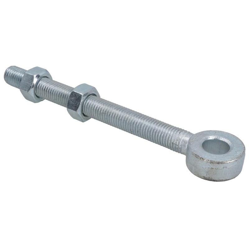 Swing Gate Long Eye Bolts Hinge + Nuts Adjustable Zinc