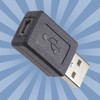 USB Female Adapter Converter Connector (A Male to Mini-B Female)