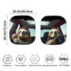 Brosoneto 2-Piece Car Windshield Sun Shade, Funny Sloth Print Car