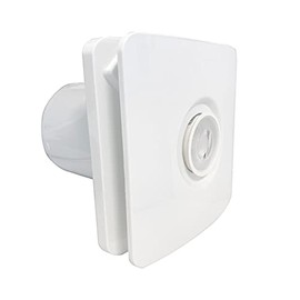 ILLUX Extractor de Aire silencioso, antirretorno, Elimina olores, Vapor y Humedad, para baño, Cocina, 4 Pulgadas con luz LED 6 W (Luz Cálida 3000K)