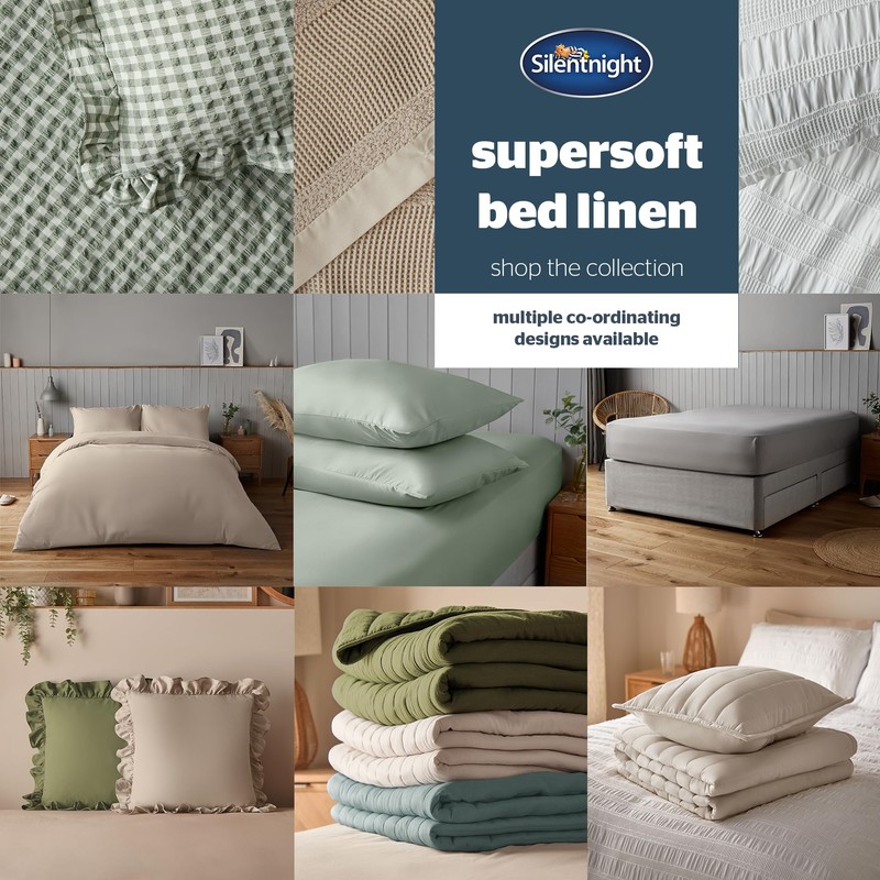 Silentnight Supersoft Natural Fitted Sheet - Cosy & Comfortable Delicate