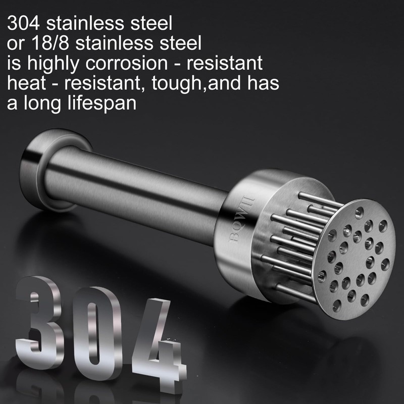 BQWII Stainless Steel Meat Tenderizer Tool with 21 Sharp Needles