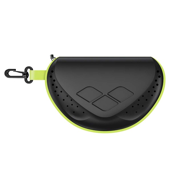 Arena ARN-9429 Swimming Goggles Case, Black x Yellow, One Size Fits Most, Carabiner Included