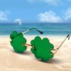YunSchauen Sunglasses Women's Green, Four Leaf Clover Glasses Metal Frame