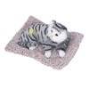 Cat Ornament Simulation Design Vivid Cute Plush Lying Cat with