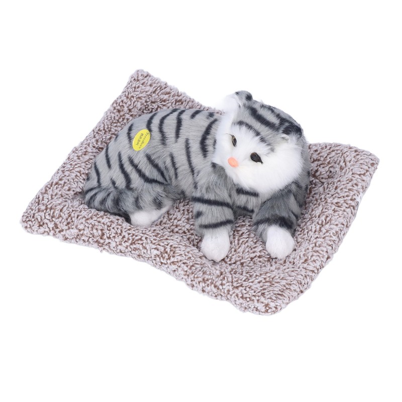 Cat Ornament Simulation Design Vivid Cute Plush Lying Cat with