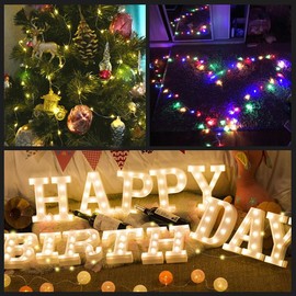 Outdoor Camping String Lights, 2 in 1 String Lights, Camping Lantern with 8 Lighting Modes, Rechargeable LED Tent Lantern with a 1500mAh Charging, IPX4 Waterproof, Suitable for and Hiking(26.2 Foot)