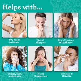 GuruNanda Sinus Rinse Bottle - Comfort Tip for Natural Nasal Irrigator Relief for Adults & Kids - 240ml Capacity