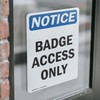 (2 Pack) Badge Access Only OSHA Notice Sign 7 Inch
