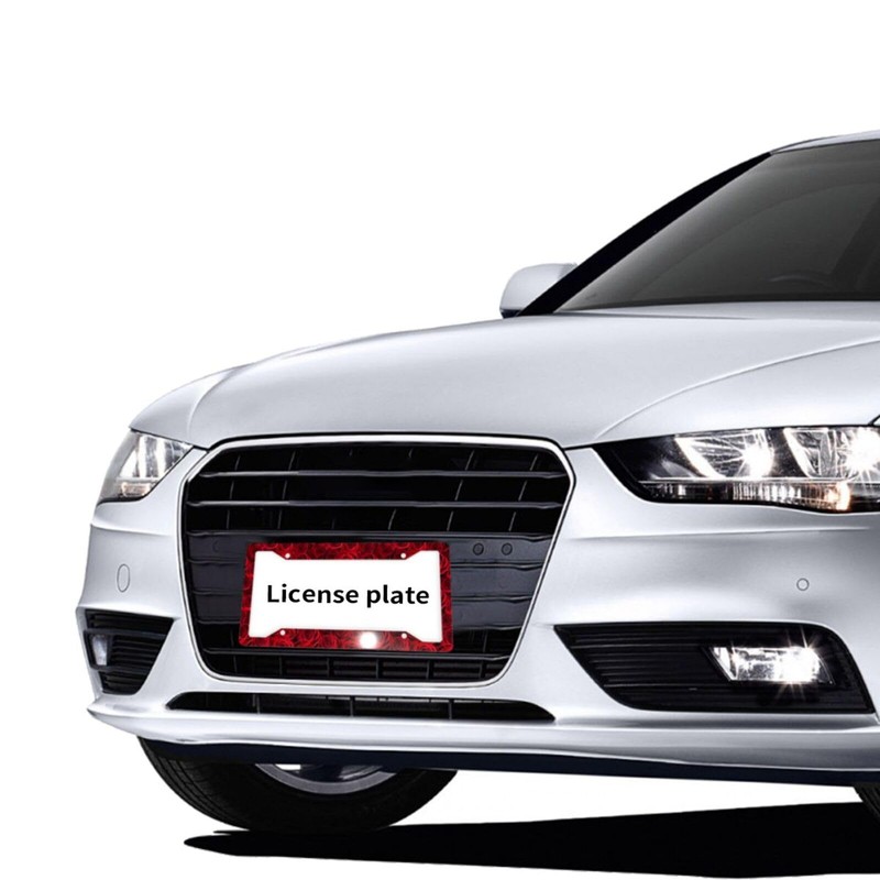 Rose License Plate Frame - 1 Pcs Funny Aluminum Car