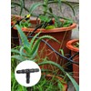 Rolcoassuns 100pcs Drip Irrigation 1/4" Universal Barbed Tee Fittings, 1/4