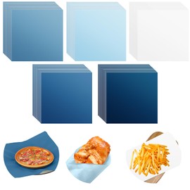 Havawish 400 Sheets Wax Paper 12x12 Inch Dry Waxed Deli Paper for Wrapping Greaseproof Sandwich Wrap Food Basket Parchment Papers for Picnic Bakery Kitchen Party Supplies(Blue Series,Classic)