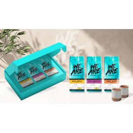 Coffee Beans Coffee Gift Set, Whole Bean Coffee, 3 x 227g Around the World Coffee Beans, 100% Arabica, Light Medium & Dark Roast Speciality Coffee (We Are Coffee Co)