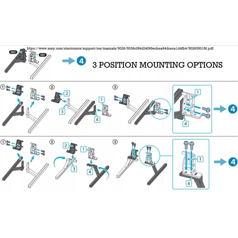 Sony NEW Sony XR-65A80J XR-55A80J Stand Legs (5-023-428-01 / 5-023-427-01)
