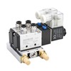 Baomain 2 Station Solenoid Valve Manifold, 110V AC 5 Way