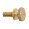 B&P Lamp® 8/32 Brass Thumb Screw, 3/8" Length, Unfinished Brass