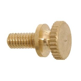 B&P Lamp® 8/32 Brass Thumb Screw, 3/8" Length, Unfinished Brass