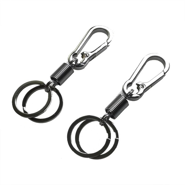 Keychain Clip Key Ring for Men and Women,2Pcs Simple Strong