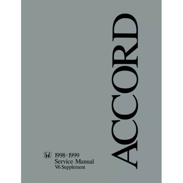 1998 1999 Honda Accord V6 Engine Shop Service Manual Book