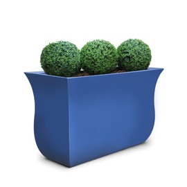 Mayne 5875-NB Polyethylene Planter, 36x16, Neptune Blue