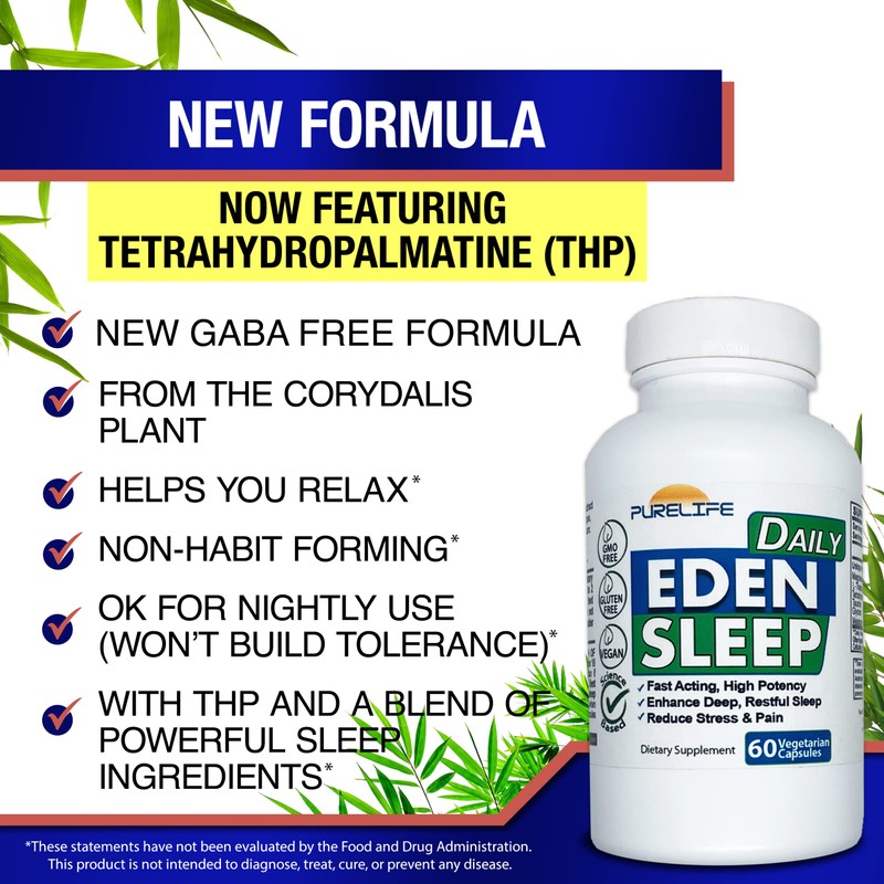 PureLife Supplements - Eden Daily Sleep [New GABA Free Formula]