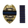 10-PACK Thin Blue Line Stripe Black Police Officer Badge Shield