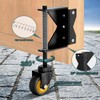Lygoeege 3Inch Gate Wheel, 160lbs Capacity, Spring-Loaded Absorbing Solid Rubber