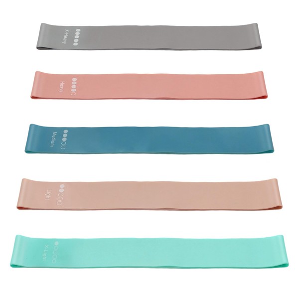 FeinKulturia Fitnessbänder 5er Set, Resistance Bands mit 5 STK verschiedenen