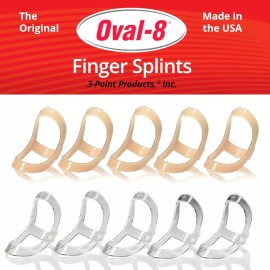 Oval-8 3-Point 제품 Oval-8 손가락 부목 관절염 지지 및 보호 트리거 핑거 또는 엄지 기타 상태 팩 5 사이즈 10 [12] 3-Point Oval-8 Finger Splint for Arthritis Support and Protection for Trigger Finger or Thumb and Other Conditions Pack of 5 Sizes 10 [12]