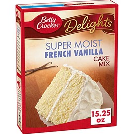 Betty Crocker Super Moist French Vanilla Cake Mix, 15.25 oz (Pack of 6)