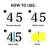 YEAJON 2 Inch Curb Stencil Kit 0-9 Address Number Stencil,