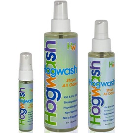 Organic Hogwash 3 Pack Includes 1ounce 4ounce 8ounce Spray Bottles Pet Cat Urine Odor Remover Room Bathroom Smell Eliminator For Home and Car
