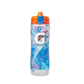 Gatorade New Gatorade GX 30 OZ NON SLIP WATER BOTTLE WHITE & MARBLE BLUE HYDRATION
