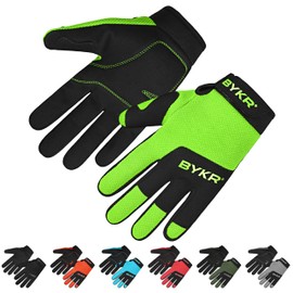 BYKR All-Weather Motorcycle Gloves for Men & Women – Protection for Dirt Bike, BMX, MX, and ATV Riding – FL Green L