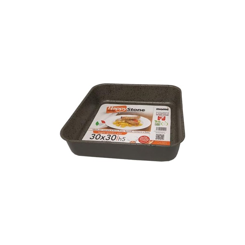 Mugnano Happystone MMU820H10 High Square Baking Mould 30 x 30