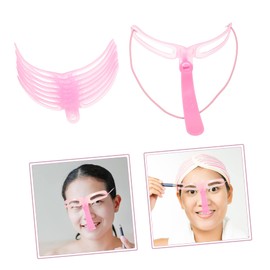 minkissy 3 Sets Eyebrow Aid Cejas Maquillaje Eyebrow Shaping Tool Eyebrows Handheld Eyebrow Stencils Makeup Stamp Eyebrow Shaping Templates Card Plastic Four Generations Modify