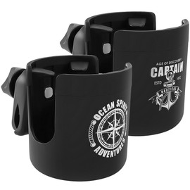 Boat Rail Cup Holder,Marine Drinks Cup Holder for Bimini Top Conver Rail Or Pole, Grip Rail, Grab Bar (Pack of 2)