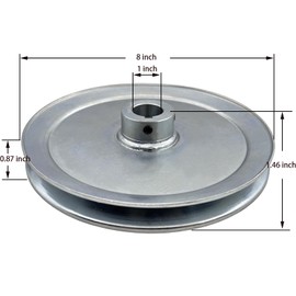 Saelno AB800-1 Single Groove Web Sheaves,8" OD 1 inch bore v Belt Pulley,Motor Pulley Carbon Steel for A B 5L 4L V-Belts