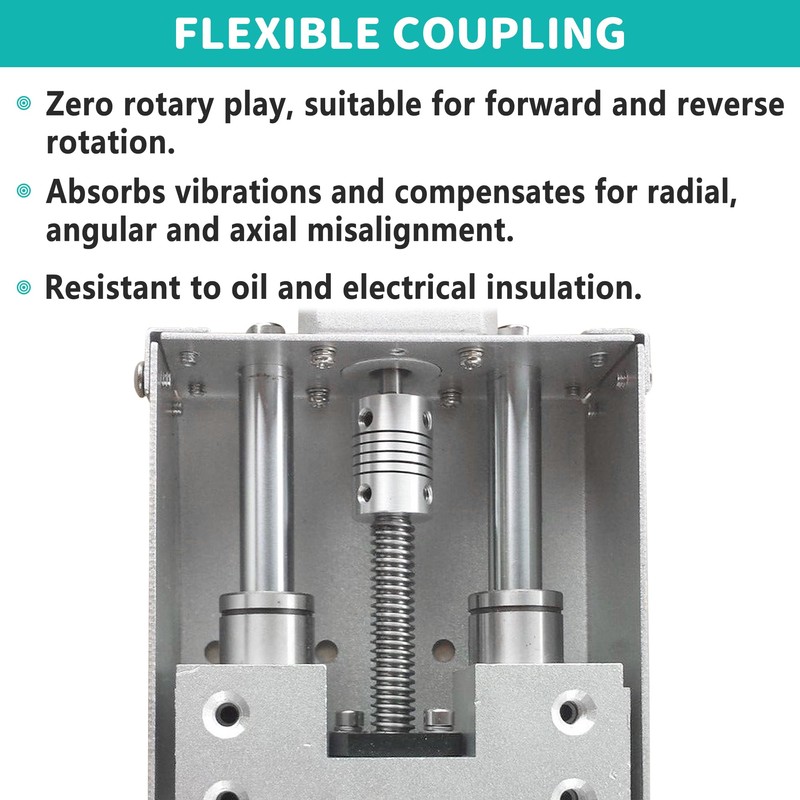 5 mm to 5 mm Flexible Shaft Coupling Aluminium Alloy