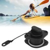 PVC Inflatable Boats Drainage Valve Corrosion Resistant Black Boat Replaceable