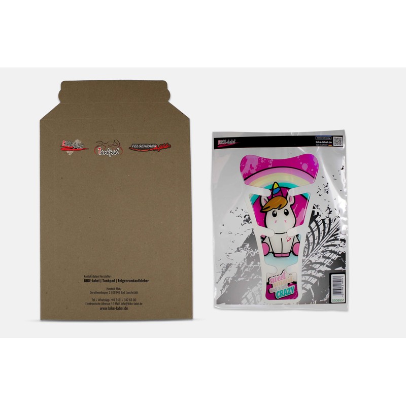 Tankpad Gel Sticker Motorcycle Pink Unicorn Compatible with Honda X508951VA