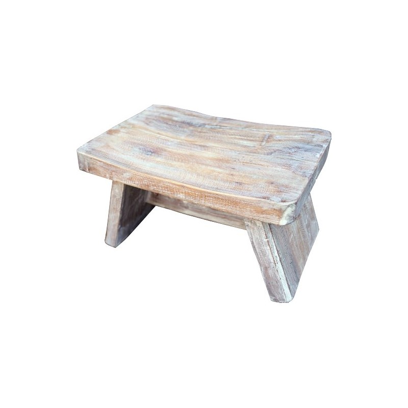 GURU SHOP Stool Footstool Antique White Model 9 17 x