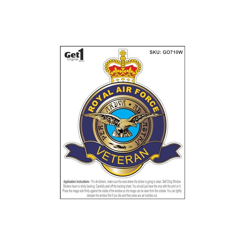 Royal Air Force Veteran Car Sticker - for Exterior or