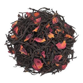 Ladies Breakfast Black Tea Loose with Rose Petals 100 g, Black Tea with Rose Petals Refined without Aroma Additive, Rose Tea TeaClub Black Tea